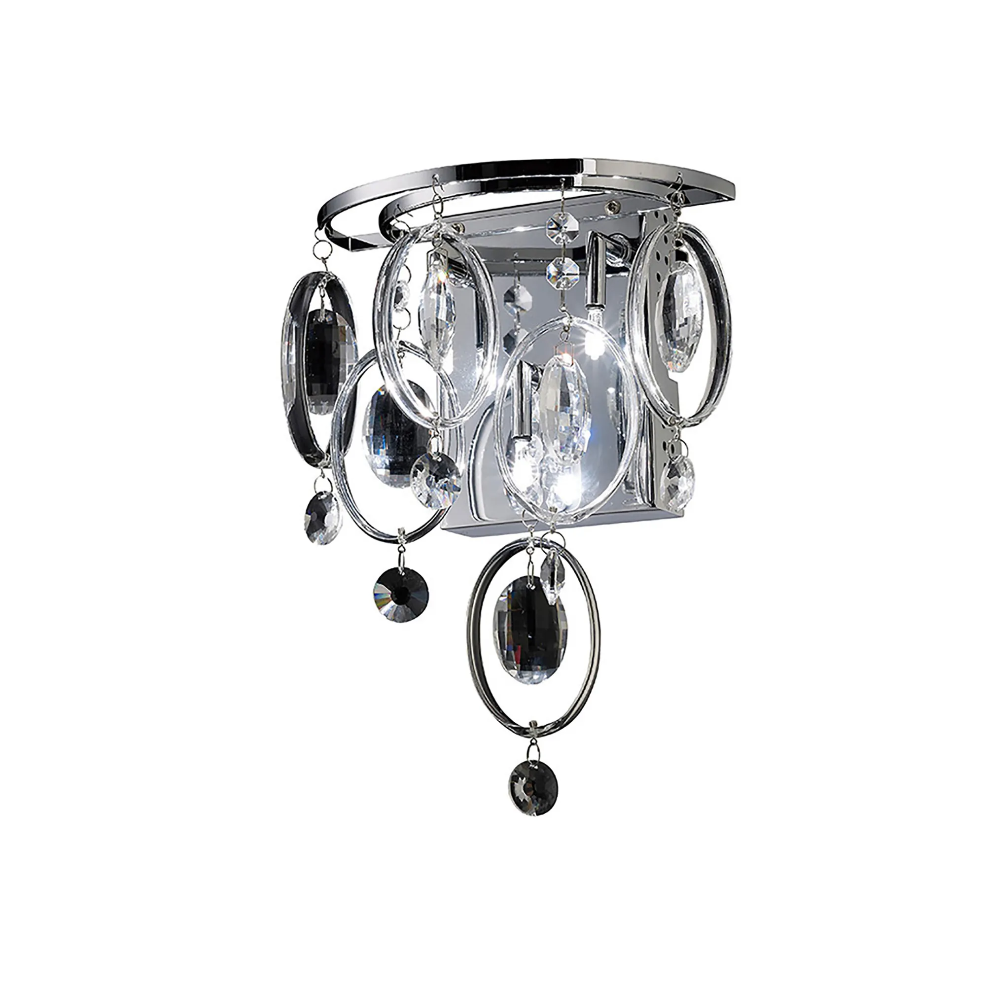 Solana Crystal Wall Lights Diyas Flush Crystal Wall Lights